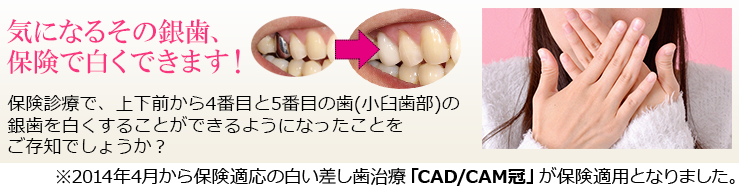 審美治療 CAD/CAM冠　保険適用